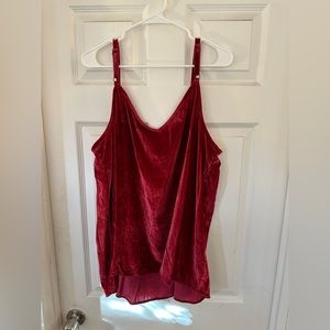 NWT Torrid red velvet tank top, size 3X